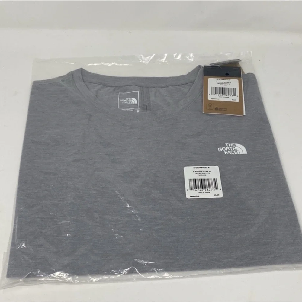 THE NORTH FACE Wander Slitback Short Sleeve Shirt Light Grey Women's Medium NWT - Picture 7 of 9